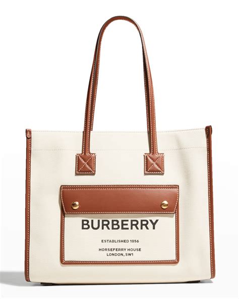 burberry canvas and leather bag|burberry outlet tote bags.